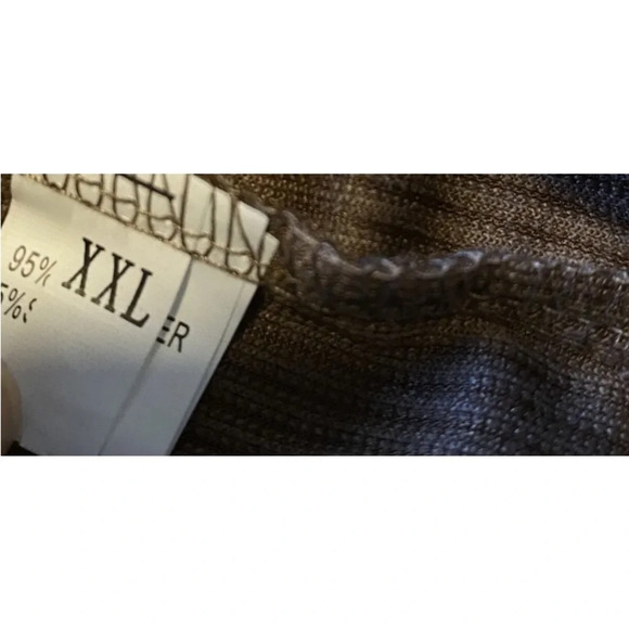 NWOT Men Corduroy Pullover Colorblock 1/4 Button Sweatshirt Dark Brown 2XL - Picture 5 of 9